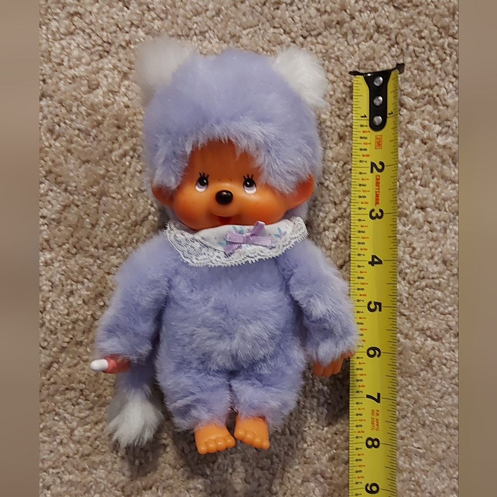 Rare Monchhichi 7.5" Girl Plush Doll Collectible Sekiguchi Toy NEW - Picture 6 of 11